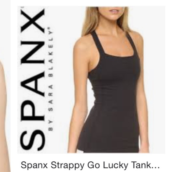 NEW Spanx Strappy Go Lucky Racerback Tank Top Cami T Back - Picture 4 of 5